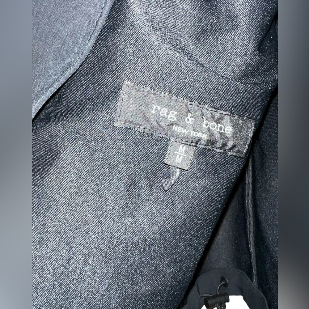 RAG  & BONE. Performance Fabric Tech Focus Black Snap Jacket Men M 42” Chest. - Picture 3 of 8